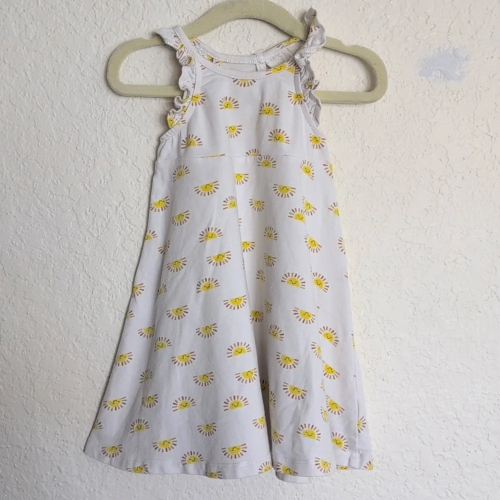 FOCUS White Dress with Yellow Floral Pattern 24 Months